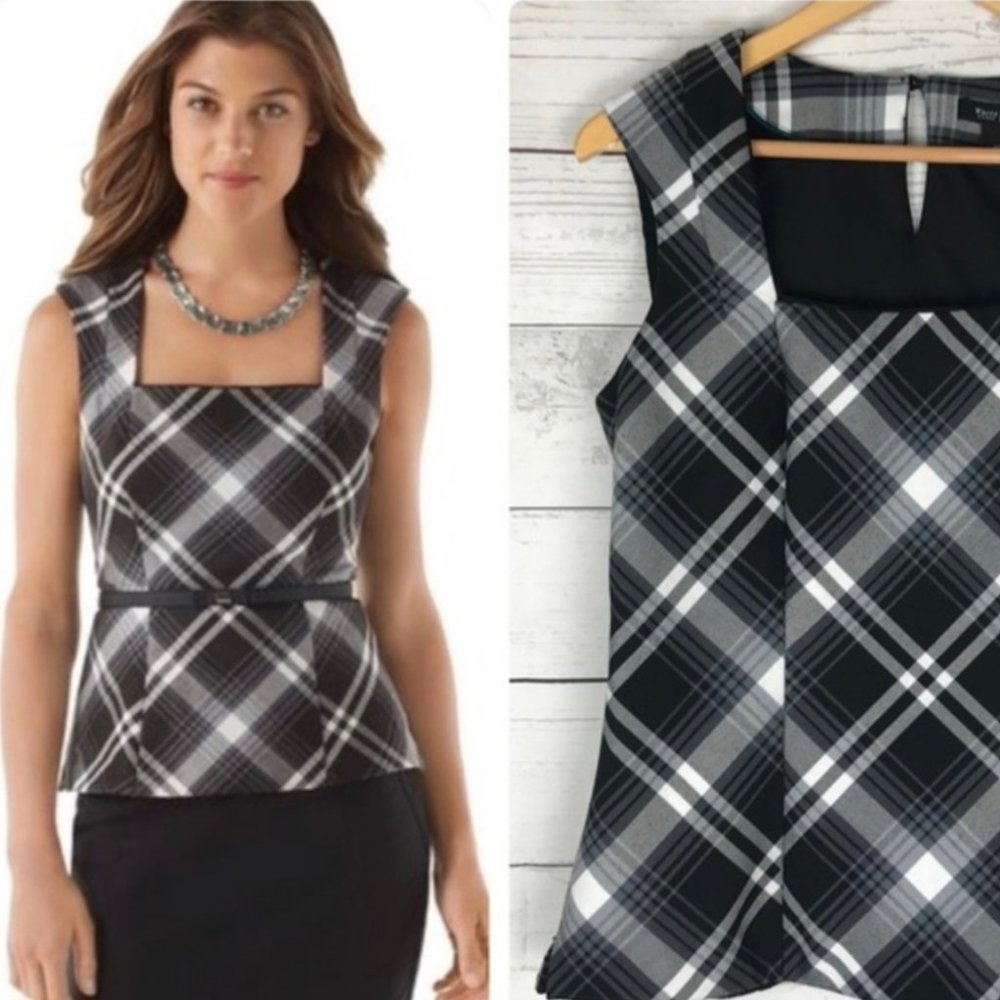 WHBM Bristol plaid top